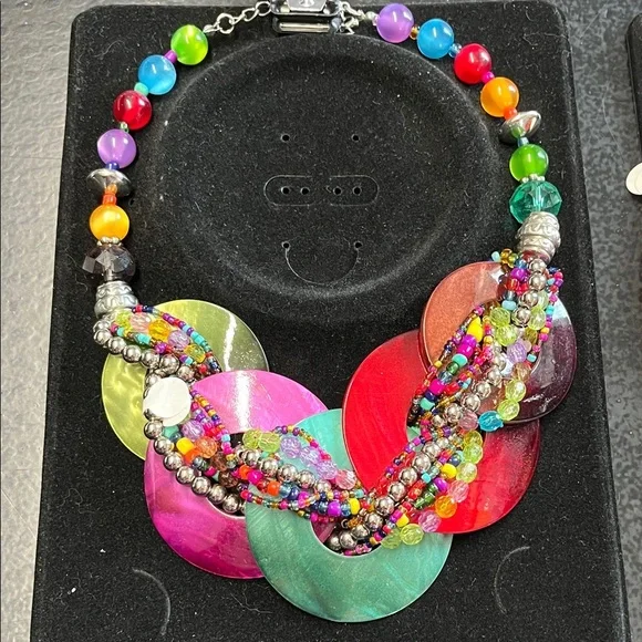 Colorful Statement Necklace - Picture 2 of 2
